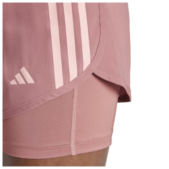 Adidas Γυναικείο σορτς Own the Run 3-Stripes 2in1 Shorts
